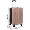 Kelioninis Lagaminas rožinis auksas 43 x 27 x 66 cm ABS plastikas