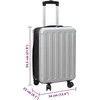Lagaminas su užraktu Sidabro 34 x 23 x 55.5 cm ABS plastikas