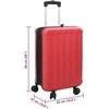 Kelioninis Lagaminas su užraktu Raudona 43 x 27 x 66 cm ABS plastikas