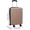 Lagaminas rožinis auksas 34 x 23 x 55.5 cm ABS plastikas