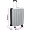 Lagaminas su užraktu Sidabro 43 x 27 x 66 cm ABS plastikas