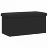 Sulankstomas saugojimo suolas Juoda 180 kg 80 L 77 x 38 x 38 cm