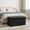 Sulankstomas saugojimo suolas Juoda 180 kg 80 L 77 x 38 x 38 cm