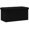 Sulankstomas saugojimo suolas Juoda 180 kg 80 L 77 x 38 x 38 cm
