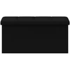 Sulankstomas saugojimo suolas Juoda 180 kg 80 L 77 x 38 x 38 cm