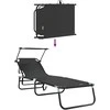 Sulankstomas gultas Juoda 190 x 57 x 81 cm Oksfordas