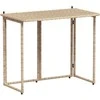 Sulankstomas sodo stalas Smėlio spalvos 90x51x75 cm Poly Rattan