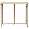 Sulankstomas sodo stalas Smėlio spalvos 90x51x75 cm Poly Rattan