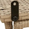 Sulankstomas sodo stalas Smėlio spalvos 90x51x75 cm Poly Rattan
