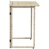 Sulankstomas sodo stalas Smėlio spalvos 90x51x75 cm Poly Rattan