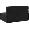 Sofa Sulankstomas Sofos Lova Juoda 100 x 80 x 60 cm Audinys