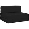 Sofa Sulankstomas Sofos Lova Juoda 100 x 80 x 60 cm Audinys