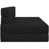 Sofa Sulankstomas Sofos Lova Juoda 152 x 86,5 x 60 cm Audinys