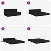 Sulankstomas Sofos Lova Juoda 152 x 86,5 x 60 cm Audinys