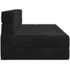 Sofa Sulankstomas Sofos Lova Juoda 152 x 86,5 x 60 cm Audinys