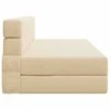 Sofa Sulankstomas Sofos Lova Kreminė 152 x 86,5 x 60 cm Audinys