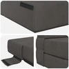 Sofa Sulankstomas Sofos Lova Tamsiai pilka 100 x 80 x 60 cm Audinys