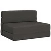 Sofa Sulankstomas Sofos Lova Tamsiai pilka 100 x 80 x 60 cm Audinys