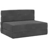 Sofa Sulankstomas Sofos Lova Tamsiai pilka 100 x 80 x 60 cm Audinys