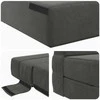 Sofa Sulankstomas Sofos Lova Tamsiai pilka 152 x 86,5 x 60 cm