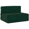 Sulankstomas Sofa-Lovas Čiužinys Tamsiai žalia 70 x 80 x 60 cm