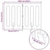 Sulankstomas šunų tvora 2 vnt. Ąžuolo mediena Apdirbta mediena