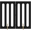 Sulankstomas šunų tvora 2 pcs Juodas Ąžuolas 100,5 x 38 x 90 cm