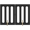 Sulankstomas šunų tvora 2 pcs Juodas Ąžuolas 100,5 x 38 x 70 cm