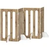 Sulankstomas šunų tvora 4 pcs Amatinė Ąžuolas 201 x 38 x 90 cm