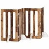Sulankstomas šunų tvora 4 pcs Ąžuolo mediena 201 x 38 x 90 cm