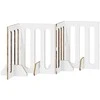 Sulankstomas šunų tvora 4 pcs Ąžuolo mediena 201 x 38 x 70 cm
