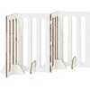 Sulankstomas šunų tvora 4 pcs Ąžuolo mediena 201 x 38 x 90 cm