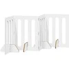 Sulankstomas šunų tvora 4 pcs Baltas 201 x 38 x 70 cm