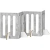 Sulankstomas šunų tvora 4 pcs Betono Pilka 201 x 38 x 70 cm