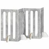 Sulankstomas šunų tvora 4 pcs Betono Pilka 201 x 38 x 90 cm