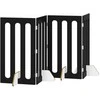Sulankstomas šunų tvora 4 pcs Juodas Ąžuolas 201 x 38 x 90 cm