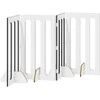 Sulankstomas šunų tvora 4 pcs Juodas Ąžuolas 201 x 38 x 90 cm