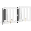 Sulankstomas šunų tvora 4 pcs Juodas Ąžuolas 201 x 38 x 70 cm