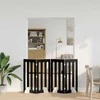 Sulankstomas šunų tvora 4 pcs Juodas Ąžuolas 201 x 38 x 90 cm