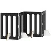 Sulankstomas šunų tvora 4 pcs Juodas Ąžuolas 201 x 38 x 70 cm