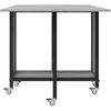 Sulankstomas valgomojo stalas su ratukais 130 x 80 x 76,5 cm
