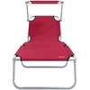 Saulės gultas 2 pcs Raudona 58 x 188 x 77 cm Poliesteris
