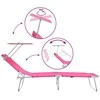 Saulės gultas 2 pcs Rožinė 58 x 188 x 77 cm Poliesteris