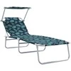 Saulės gultas 2 vnt. Poliesteris Žalia