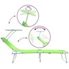 Saulės gultas 2 pcs Žalia 58 x 188 x 77 cm Poliesteris