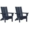 Sodo Kėdė 2 pcs Tamsiai mėlyna 80.5 x 74.5 x 92 cm Polietilenas