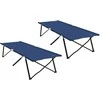 Sulankstoma Kempingo Lova 2 pcs Mėlyna 206 x 76 x 74 cm