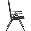 Sulankstomos sodo kėdės 2 pcs Juoda 58 x 71 x 112 cm