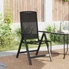 Sulankstomos sodo kėdės 2 pcs Juoda 58 x 71 x 112 cm