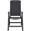 Sulankstomos sodo kėdės 2 pcs Juoda 58 x 71 x 112 cm